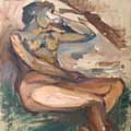 Nudo annoiato. Studio. Trieste, 1970.