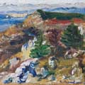 Carso triestino – (vista della costa  dal Santuario di Monte Grisa). 1973.